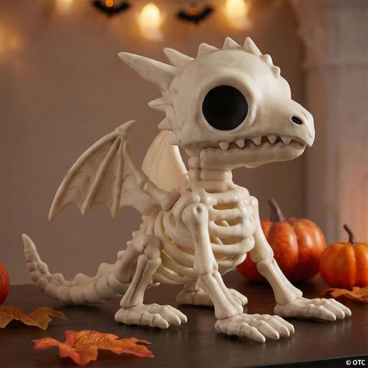 4 1/2" Sitting Dragon Skeleton Halloween Decoration