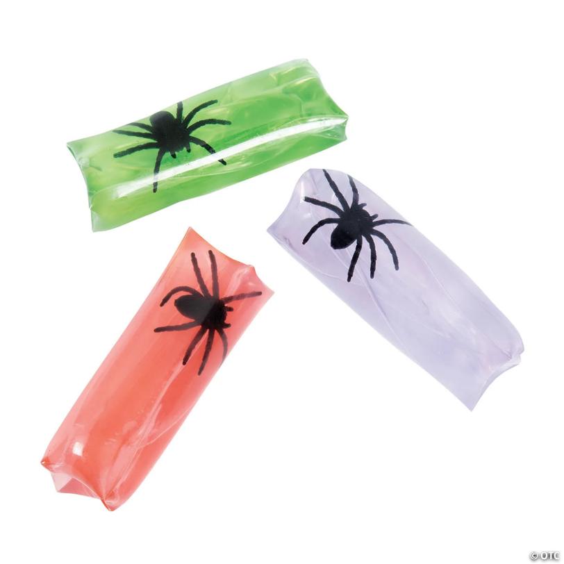 4 1/4" Halloween Purple, Yellow, Blue & Red Vinyl Water Tubes - 12 Pc.