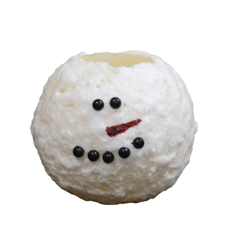 4" Snowman Round LED Candle