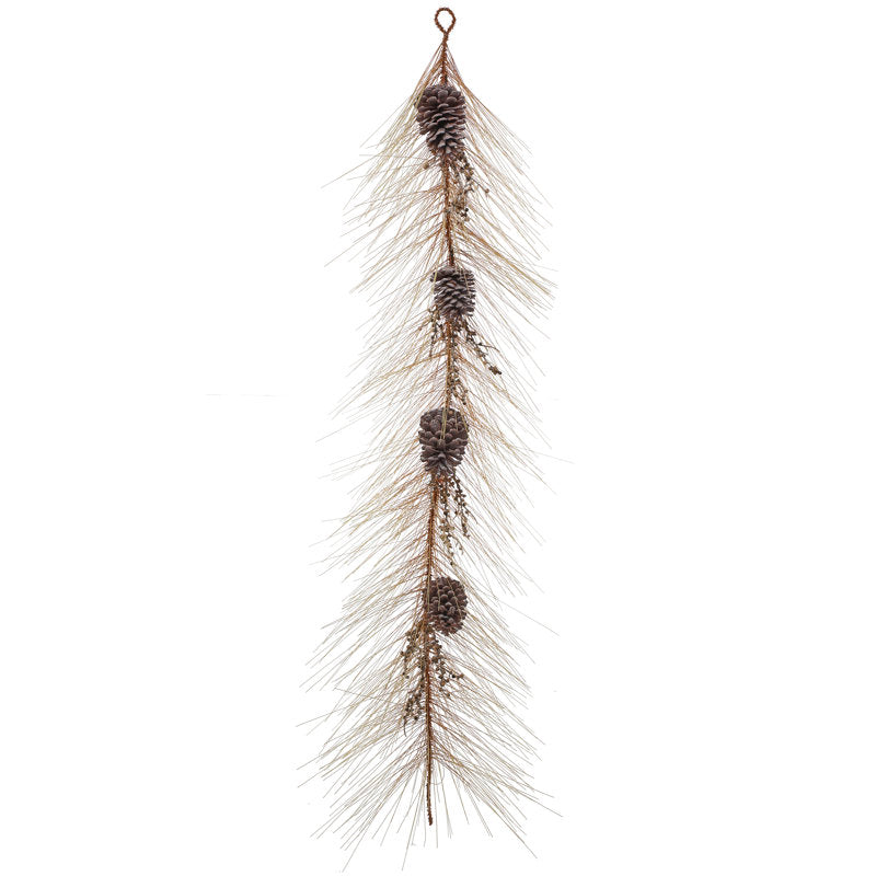 5.9 ft Artificial Eucalyptus Christmas Garland framing a front door