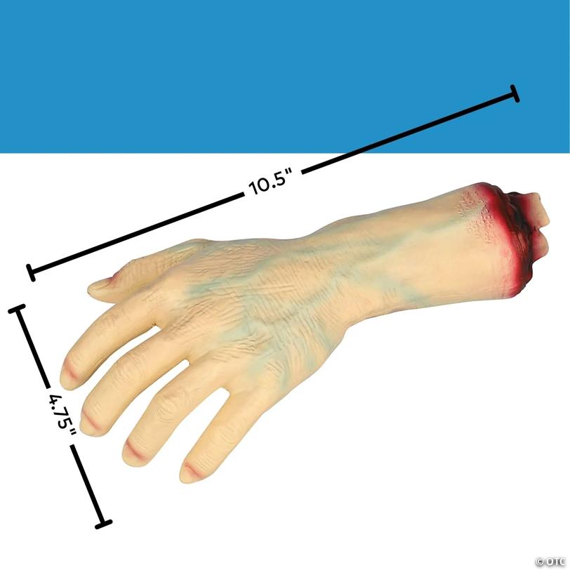 4 3/4" x 10 1/2" Severed Plastic Hand Halloween Tabletop Decoration