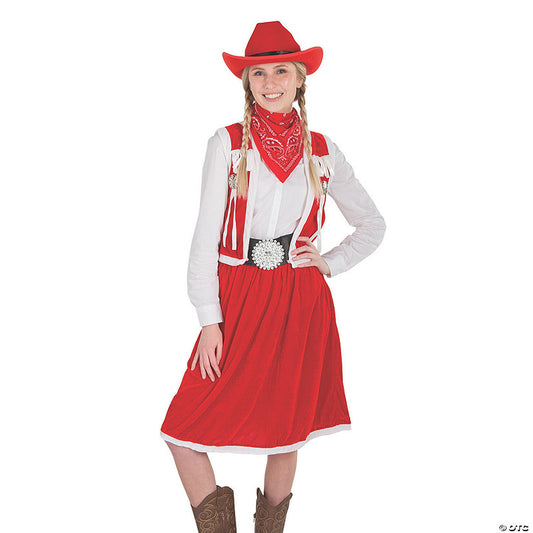 1 Set(s): Women's Western Mrs. Claus Costume | USA Decoration®