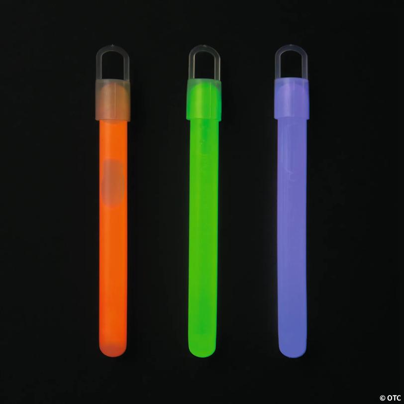 4" Bulk 50 Pc. Halloween Green, Orange & Purple Plastic Glow Sticks