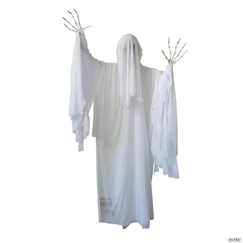 4 Ft. 7" x 5 Ft. 5 1/2" Skeleton Ghost Animated Prop Standing Halloween Decoration