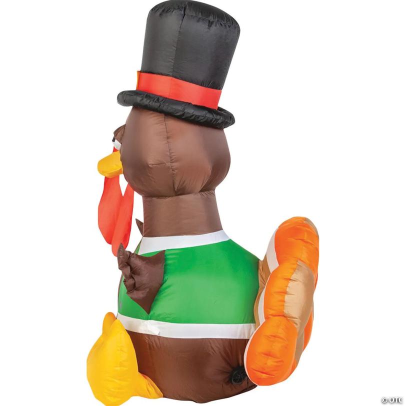 4 Ft. Airblown® Inflatable Happy Turkey with Vest Outdoor Yard Decoration