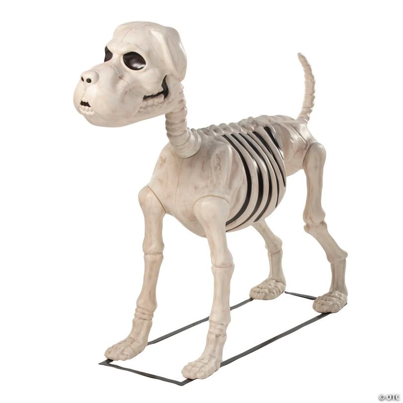 4 Ft. Standing Dog Skeleton Halloween Decoration
