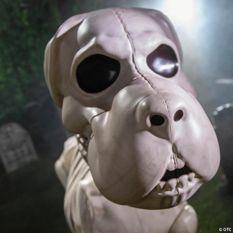 4 Ft. Standing Dog Skeleton Halloween Decoration