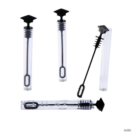 4" Mini Graduation Clear Plastic Bubble Tubes - 24 Pc.