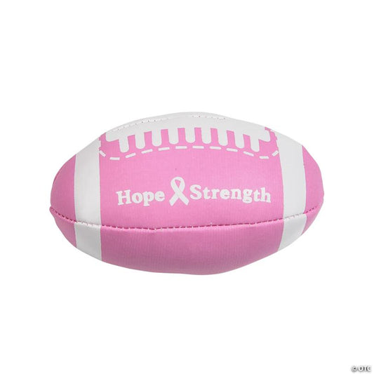 4" Mini Pink Awareness Ribbon Foam Footballs - 12 Pc.