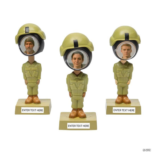 4" Personalized Bobblehead Military Picture Frames - 12 Pc.