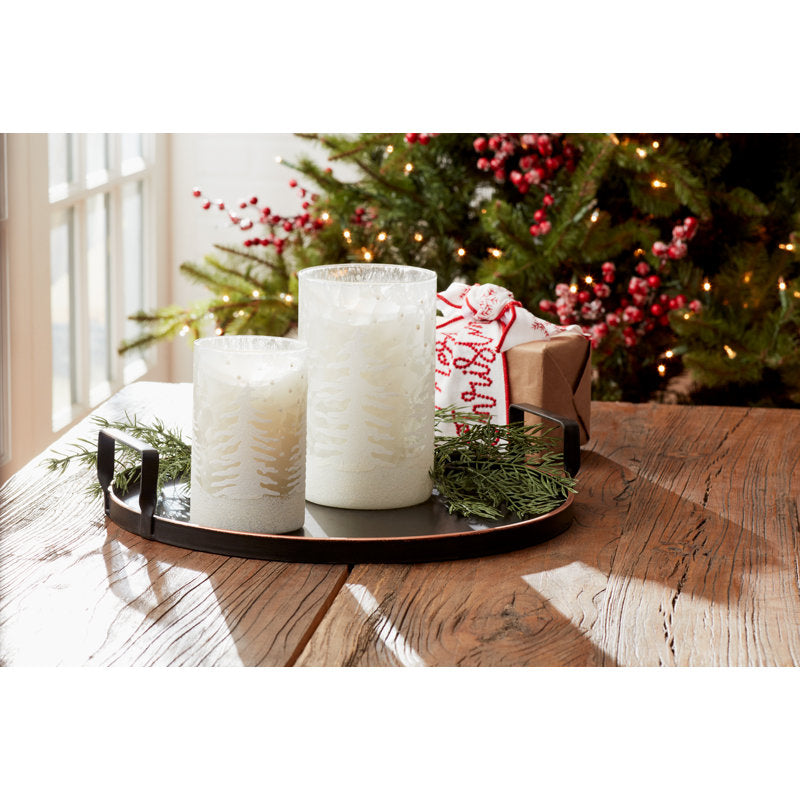 4 Piece Glass Hurricane Set