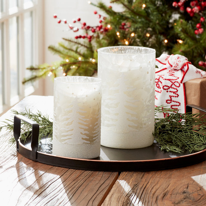 4 Piece Glass Hurricane Set