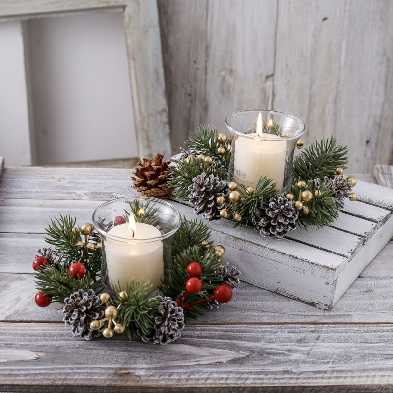Pre-Lit Artificial Fir Christmas Wreath as a festive door display
