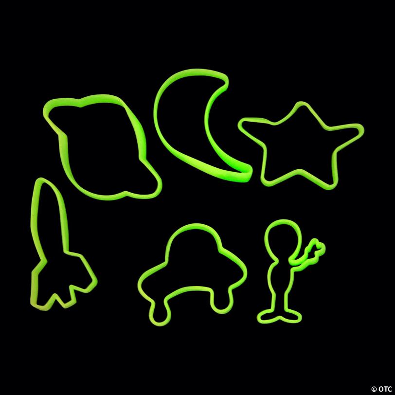4" Super-Sized Glow-in-the-Dark Outer Space Fun Bands
