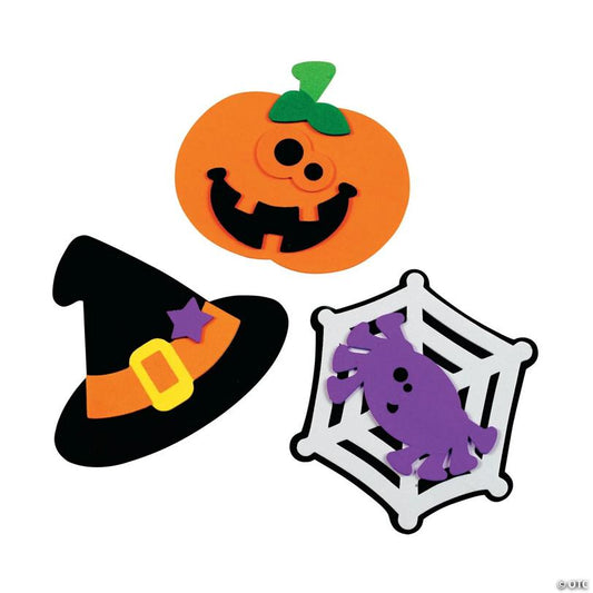 4" - 4 1/2" Bulk Halloween Friends Magnet Craft Kit - Makes 50