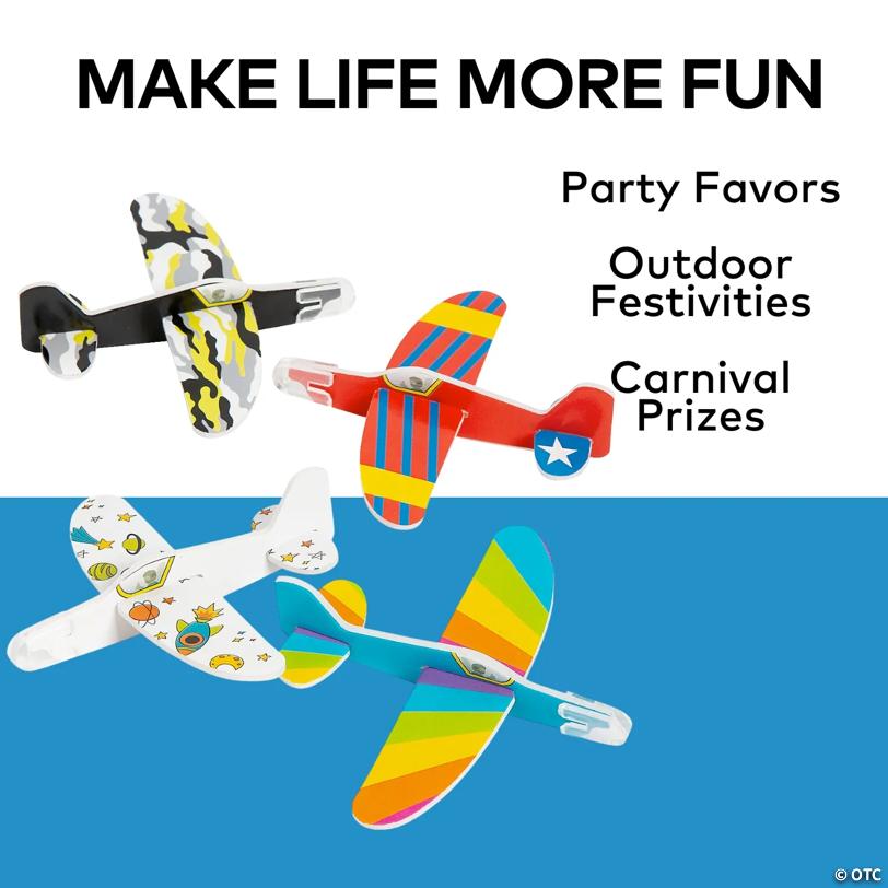 4" x 3 1/2" Bulk 72 Pc. Mini Foam Airplane Gliders