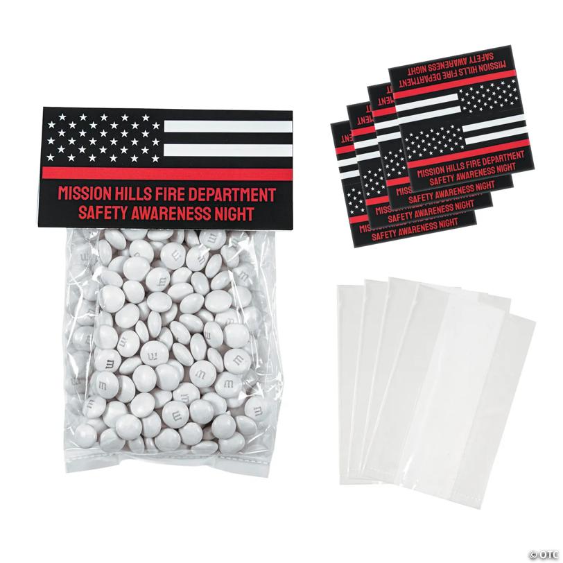 4" x 5 1/2" Bulk 50 Pc. Personalized Everyday Hero DIY Cellophane Favor Bags