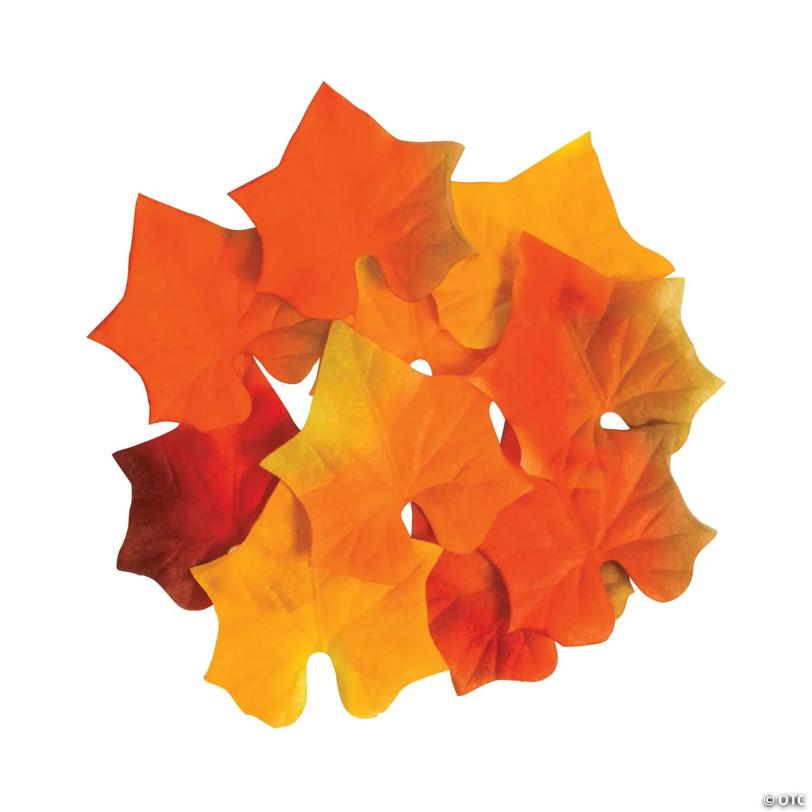 4" x 6" Large Polyester Fall Leaves Assortment - 100 Pc.