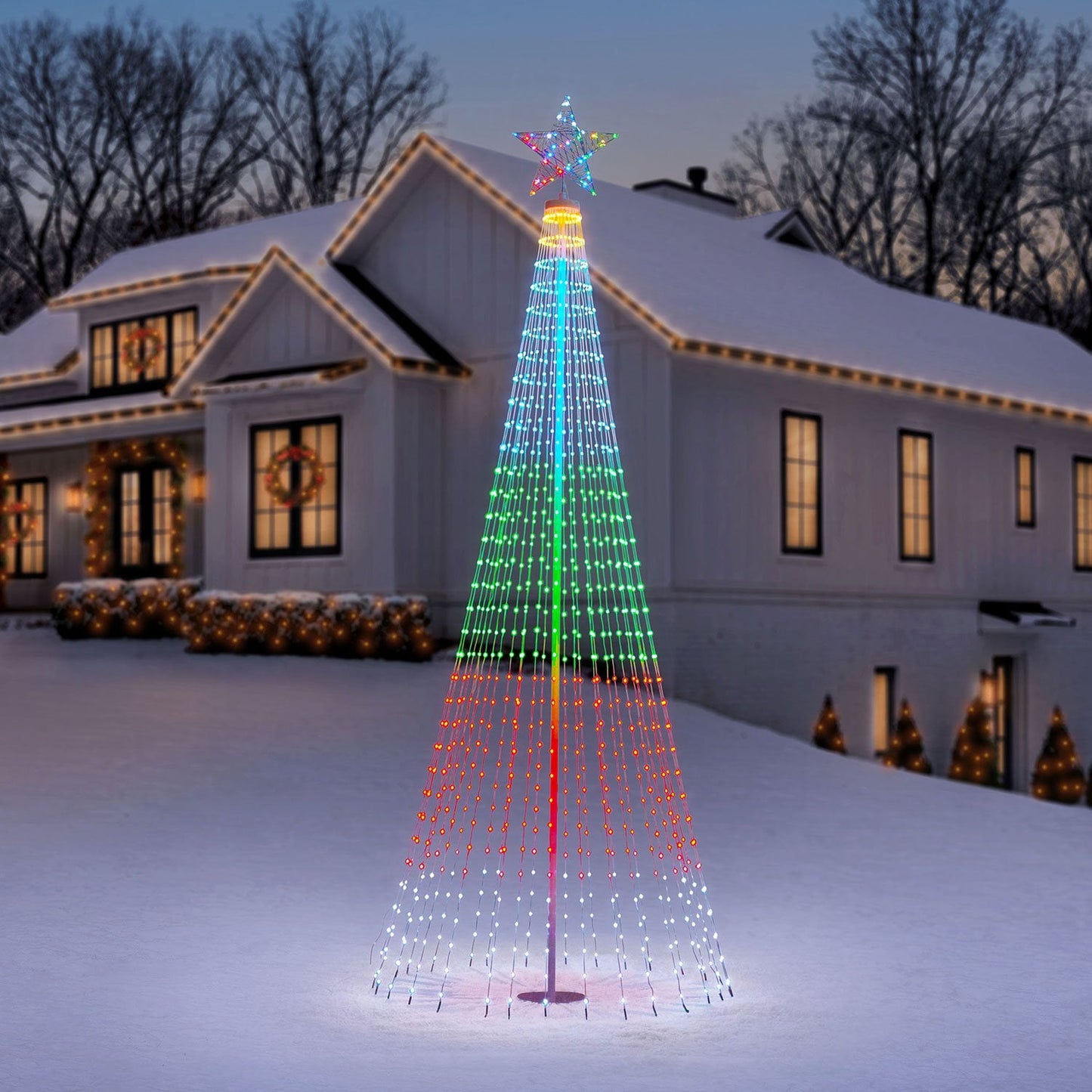 Member's Mark 12' Pre-Lit Multicolor Lightshow Tree | USA Decoration®