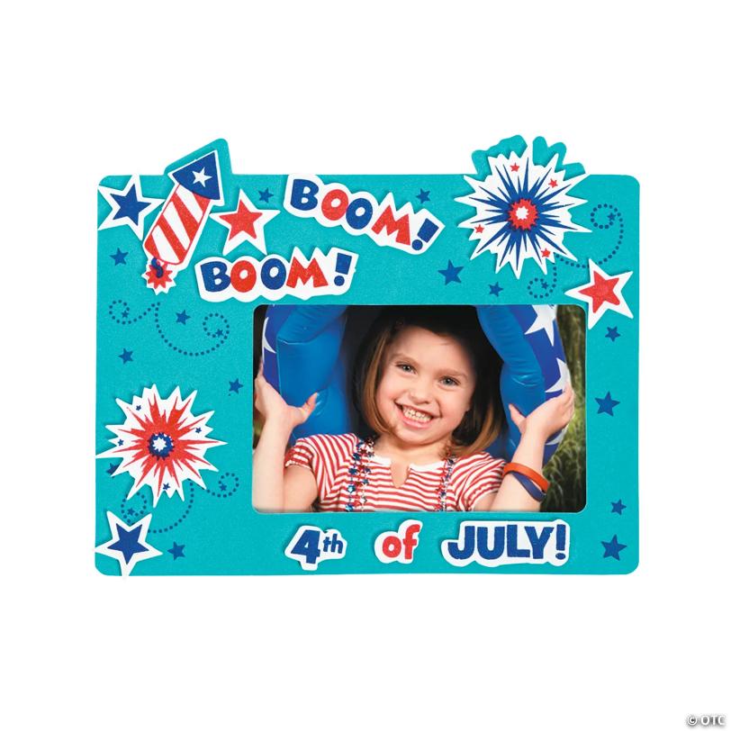 4th of July Picture Frame Magnet Craft Kit - Makes 12