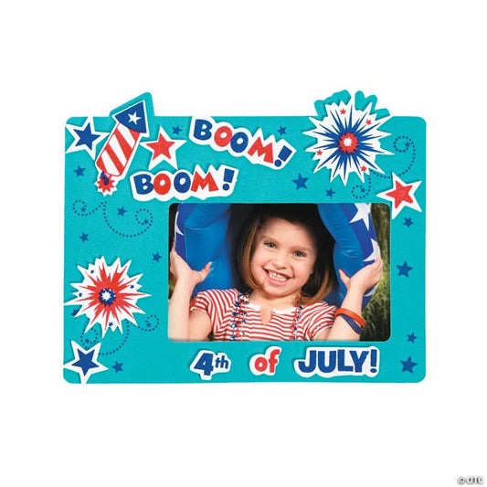 4th of July Picture Frame Magnet Craft Kit - Makes 12