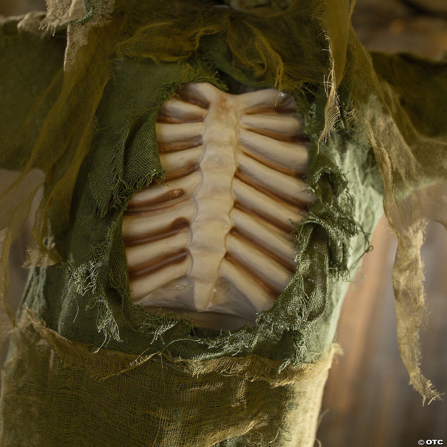 5 Ft. 4" Standing Animated Green Skeleton Reaper Halloween Decoration | USA Decoration®