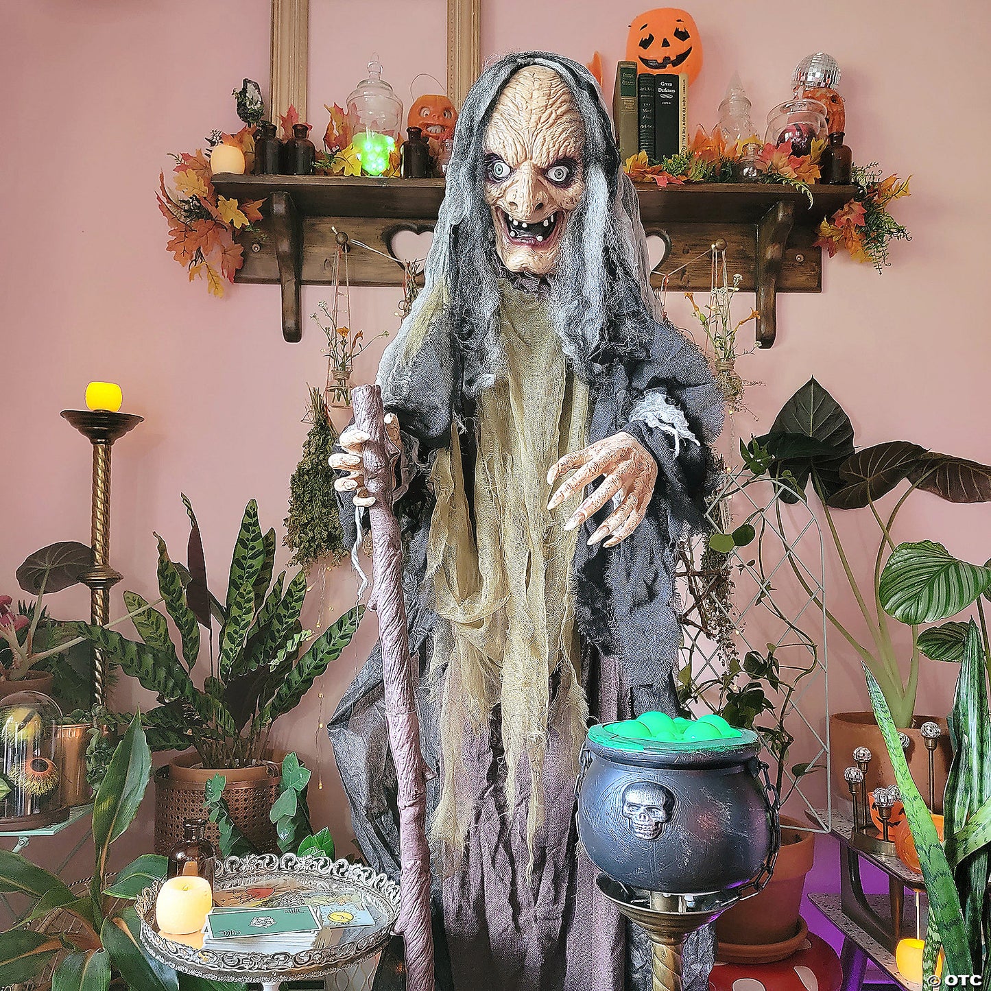 5 Ft. Animated Standing Witch Halloween Decoration | USA Decoration®