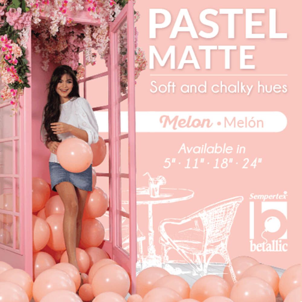 Latex Balloons 5 Inch Sempertex Pastel Matte Melon