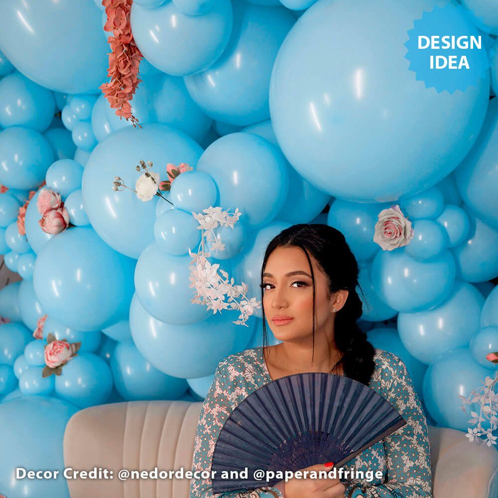 Latex Balloons 5 Inch TUFTEX Monet Pastel Blue