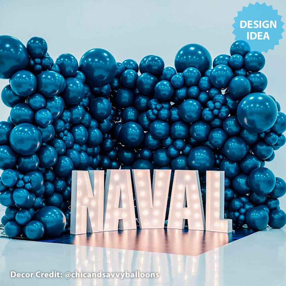 Latex Balloons 5 Inch Naval Blue