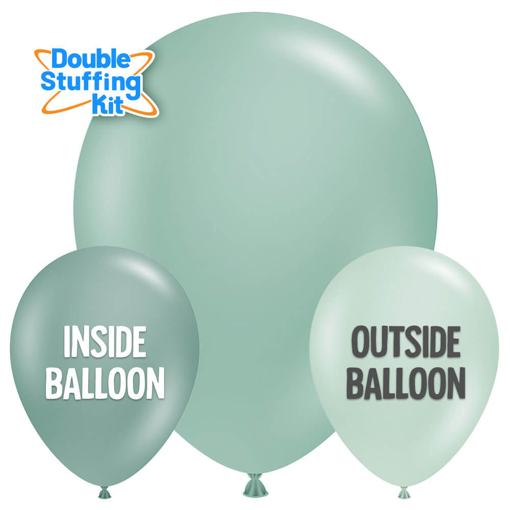 Latex Balloons 5 Inch TUFTEX Pastel Mint Double-Stuffing Kit