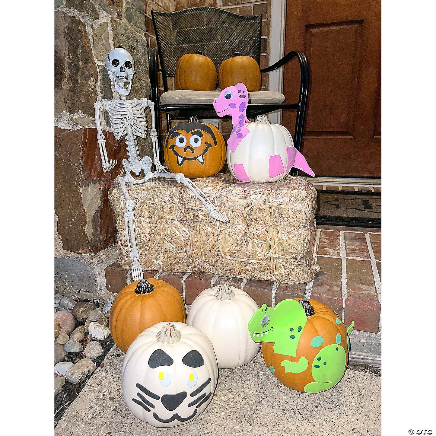 5-Inch Orange Foam Craft Pumpkin for DIY Halloween Decorating