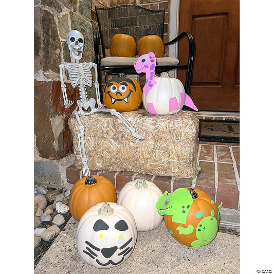 5-Inch Orange Foam Craft Pumpkin for DIY Halloween Decorating