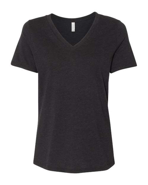 Women's Relaxed Heather CVC V-Neck Tee | USA Decoration