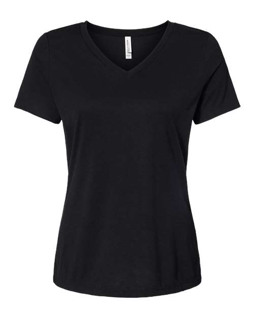 Women's Relaxed Triblend Short Sleeve V-Neck Tee | USA Decoration