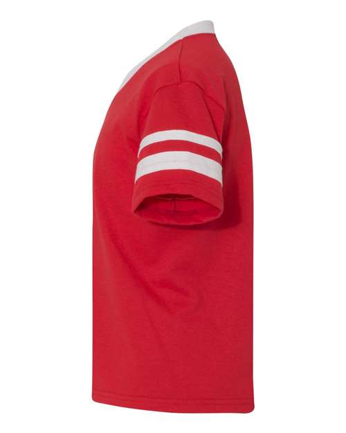 Youth V-Neck Jersey with Striped Sleeves | USA Decoration