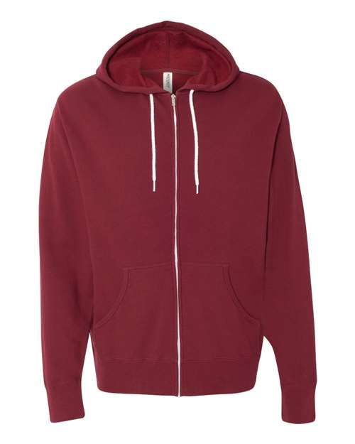 Lightweight Full-Zip Hooded Sweatshirt | USA Decoration