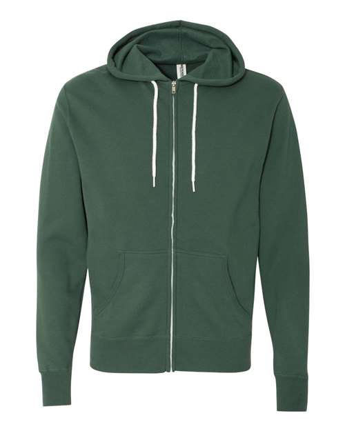 Lightweight Full-Zip Hooded Sweatshirt | USA Decoration