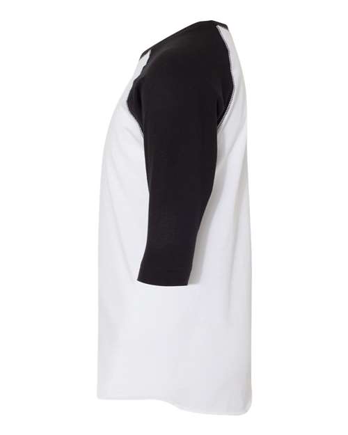 Youth Baseball Fine Jersey Three-Quarter Sleeve Tee | USA Decoration