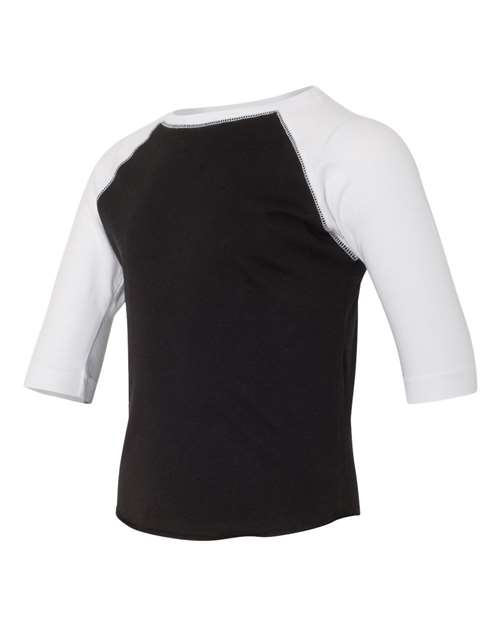 Toddler Baseball Fine Jersey Three-Quarter Sleeve Tee | USA Decoration