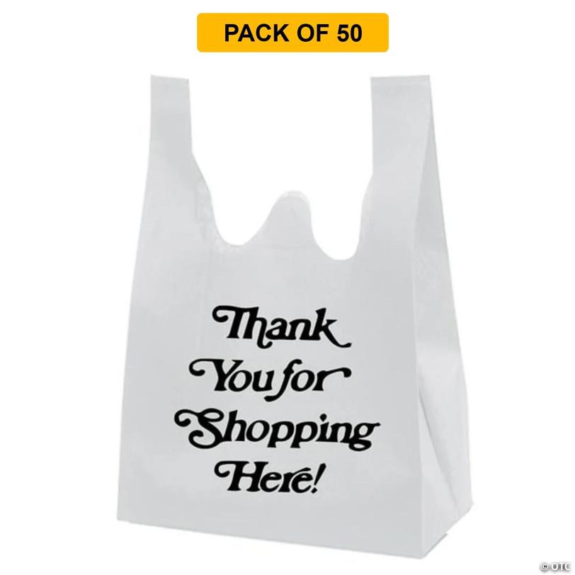 50 Pack Thank You Bags for Small Business