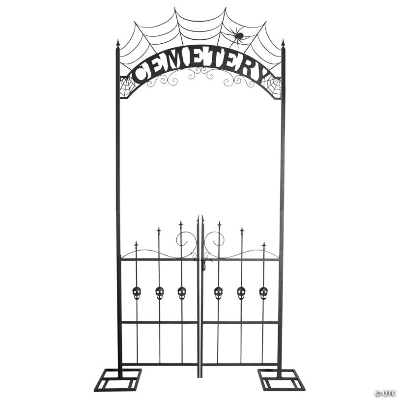 50" x 105" Metallic Cemetery Archway Gate Halloween Decoration