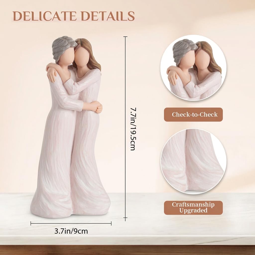 Storieme Sentimental Mother Daughter Hug Figurine Gifts for Mom Birthday