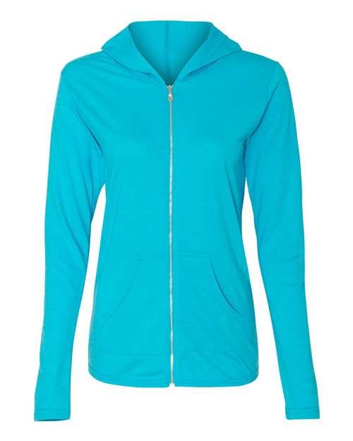 Women's Triblend Full-Zip Hooded Long Sleeve T-Shirt | USA Decoration