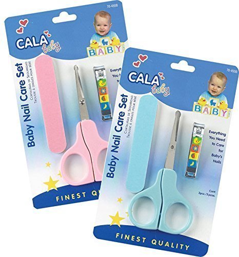 Baby Care Set with Safety Scissors Nail Clipper and Nail File 3 Piece Kit