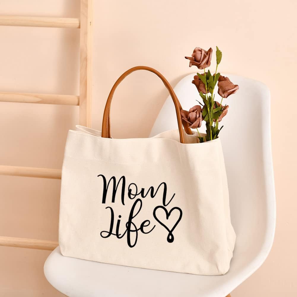 kifasyo Mom Mama Bag Mother Gifts Momlife Tote for Hospital Beach Travel