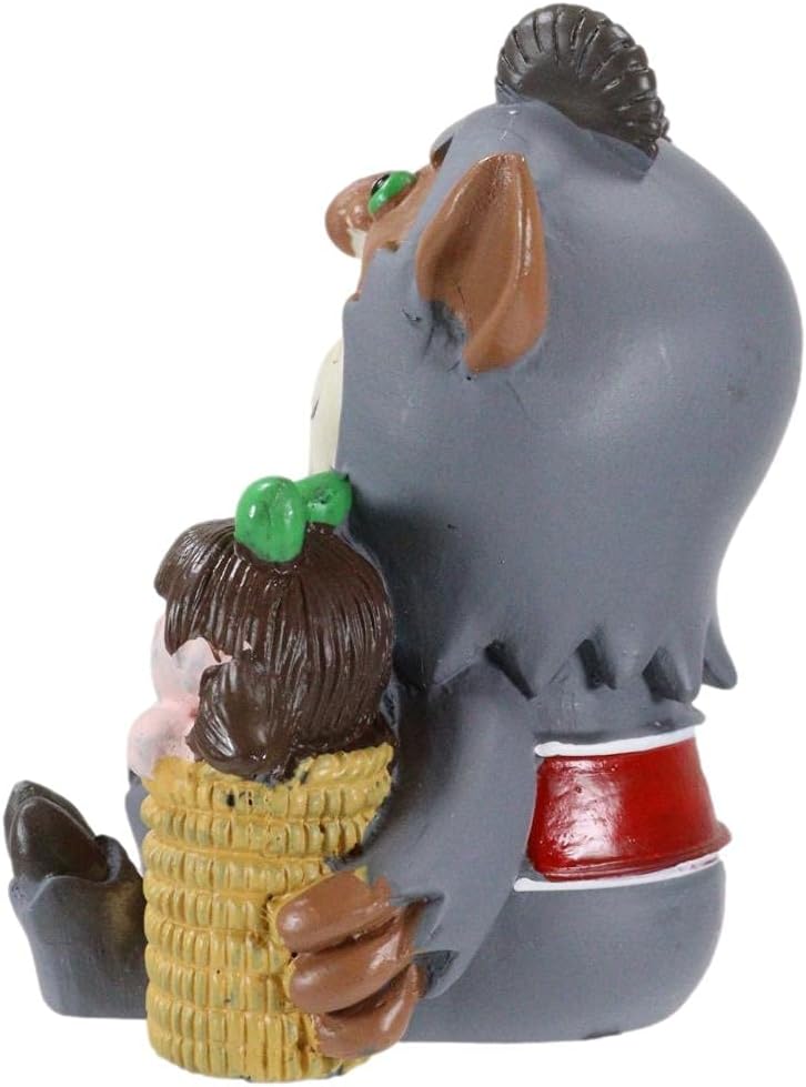Ebros Gift Furrybones Christmas Terror Hunchback Krampus Skeleton with Naughty Child Figurine Furry Bones Skulls Skeletons Halloween Sculpture