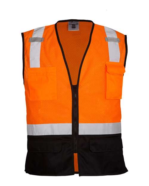 Black Bottom Mesh Class 2 Vest | USA Decoration