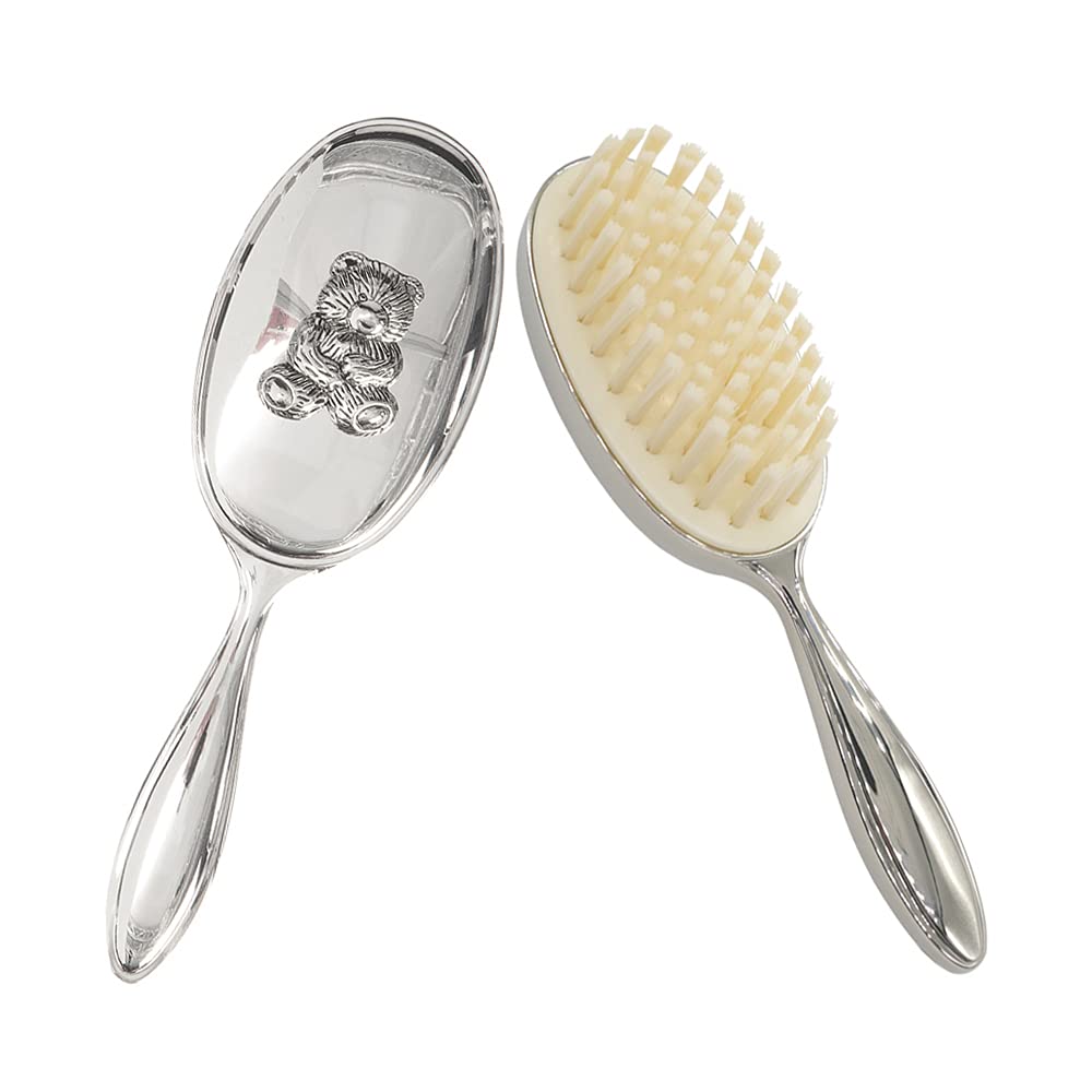 Silver Plated Baby Hair Brush – Soft Bristle Toddler Brush