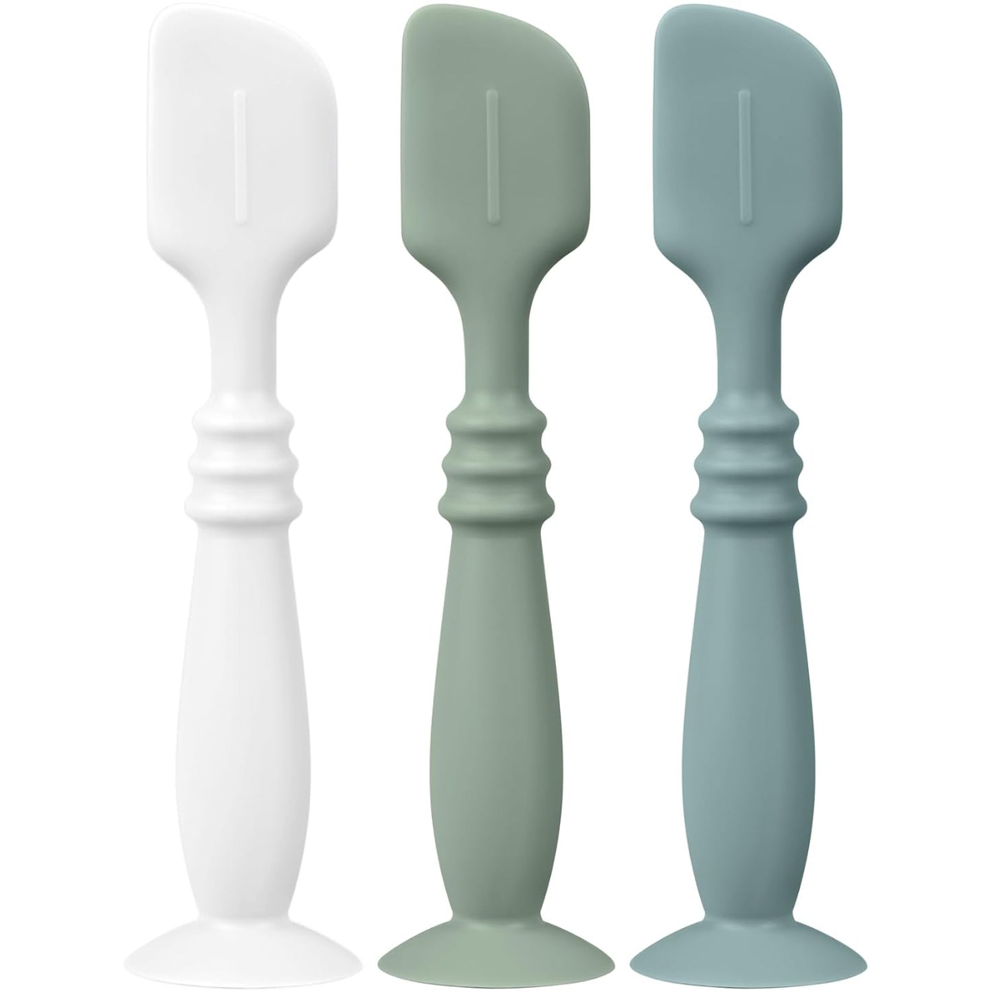 3-Pack Silicone Diaper Cream Applicator with Suction Base Soft, Flexible Spatulas for Hygenic Ointment Application